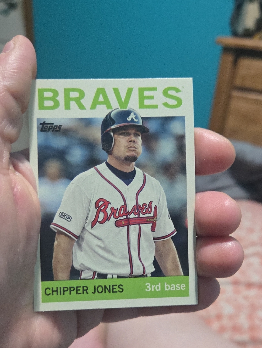Topps Braves Baseball Card - White & Green